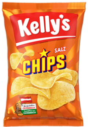 Verpackung von Kelly's Chips Salted